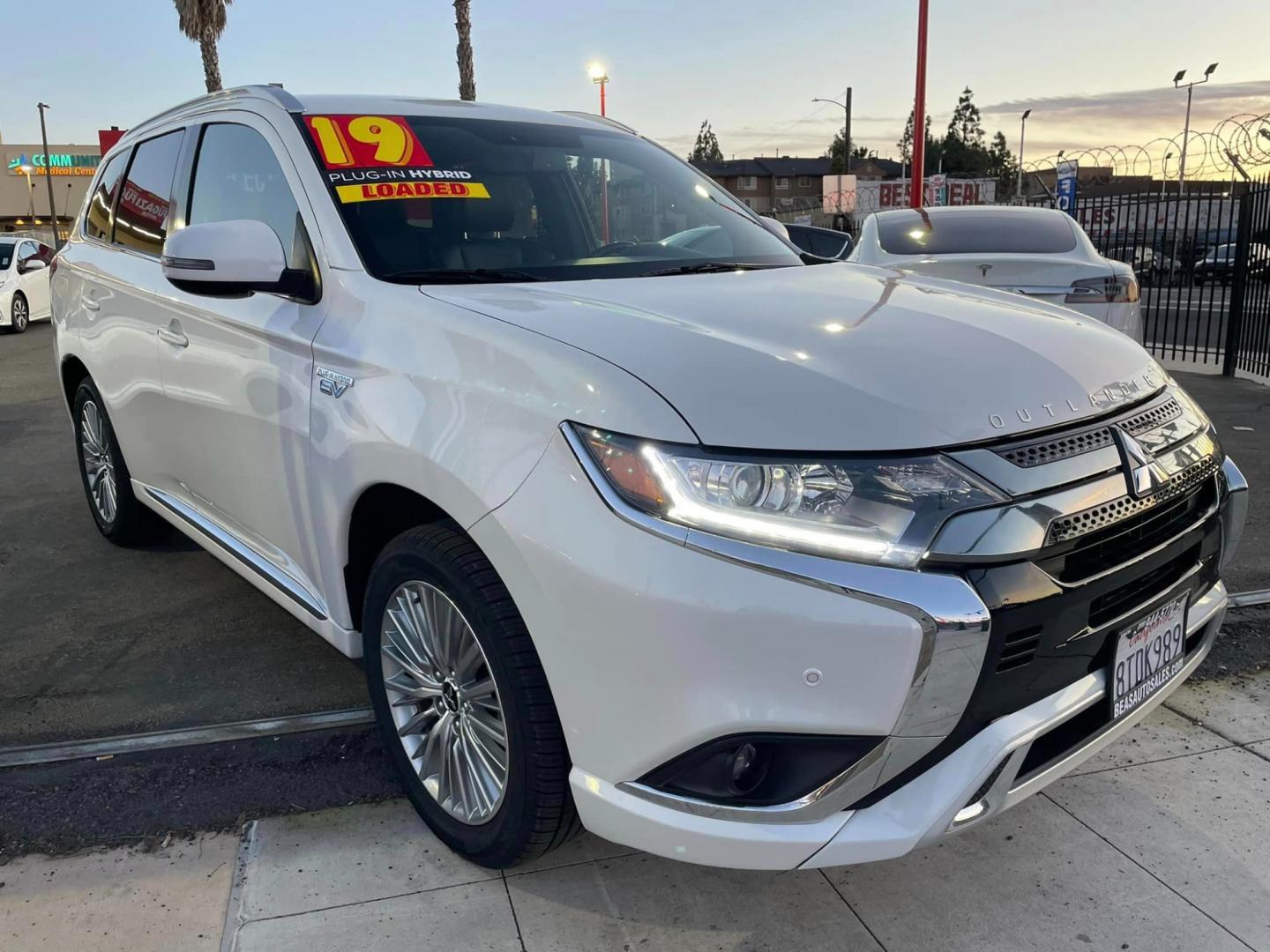 2019 WHITE /BLACK Mitsubishi Outlander PHEV (JA4J24A59KZ) , located at 744 E Miner Ave, Stockton, CA, 95202, (209) 944-5770, 37.956863, -121.282082 - PLUS TAXES AND FEES - Photo#0